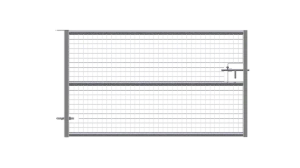 Barrière d’herbage grillagée totale 2m