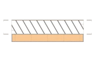 CLÔTURE À ALIMENTATION DIAGONALE - BASE EN BOIS