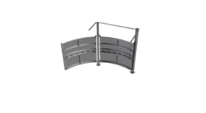 ENSEMBLE 1/4 CIRCULAIRE SEUL POUR COULOIR TITAN LINÉAIRE LARGEUR 2M50